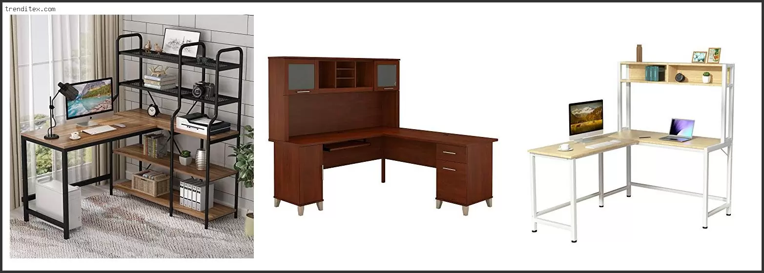 Bestar Pro Linea L Shaped Desk With Hutch