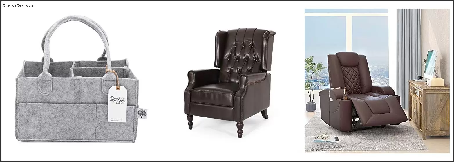 Best Choice Products Deluxe Padded Leather Rocking Recliner Chair Brown
