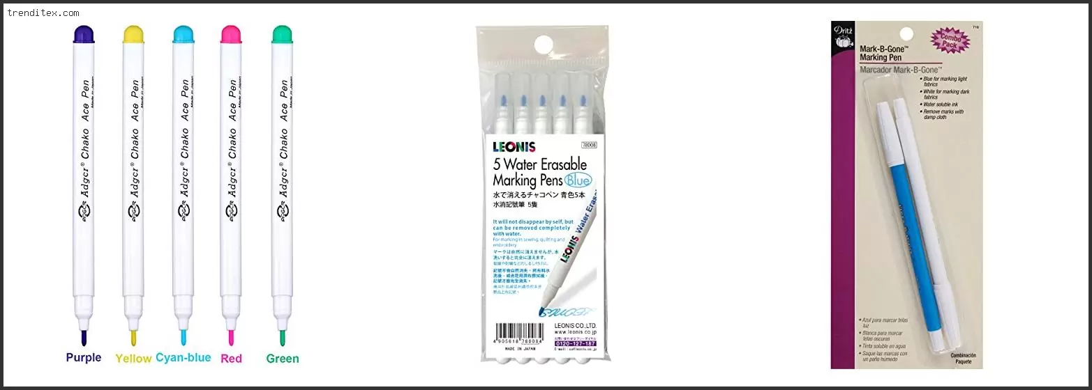 Best Water Soluble Pen For Embroidery